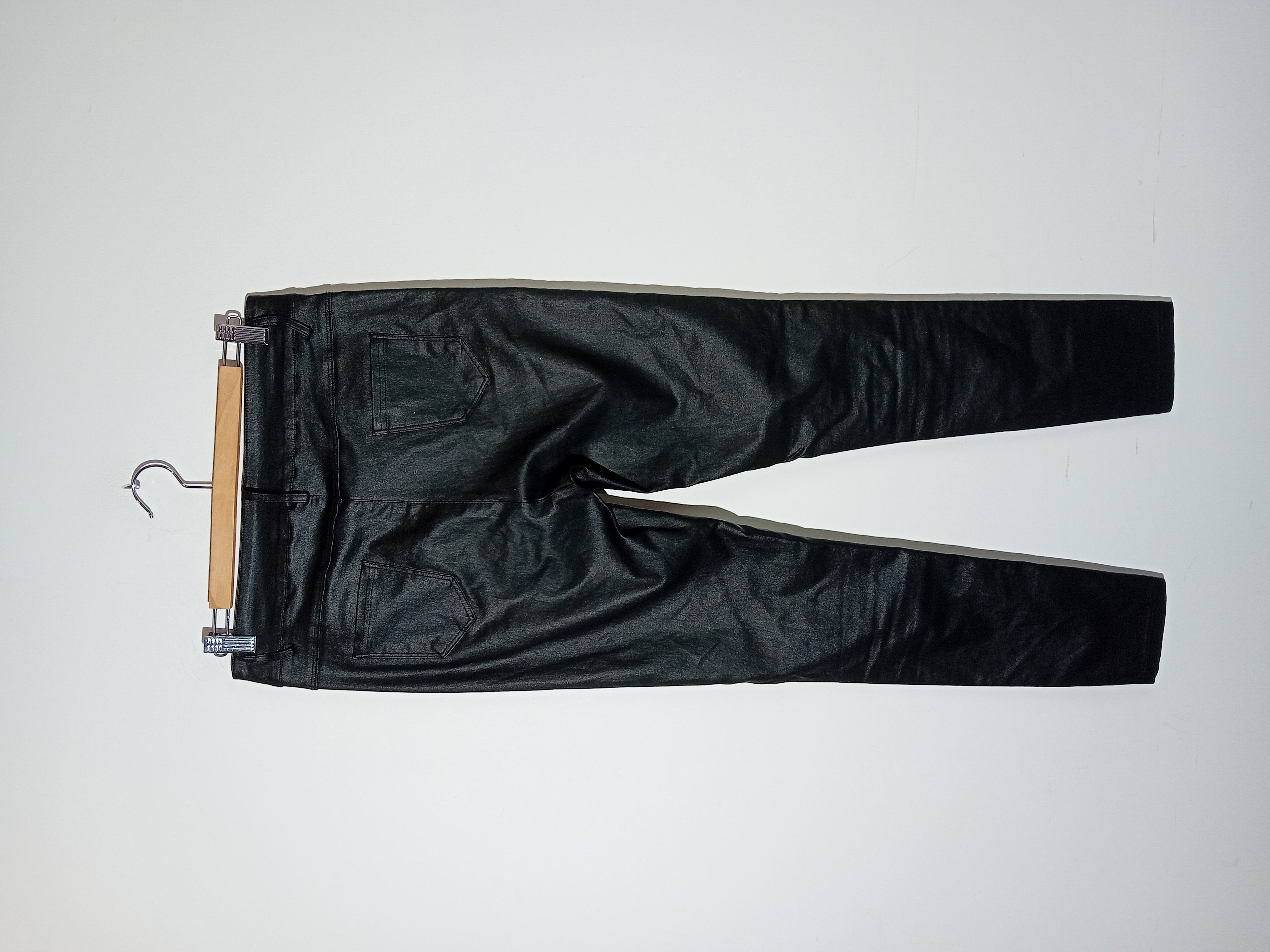 Pantalon Skinny Noir Effet Cuir L
